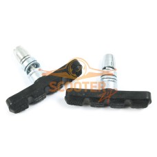 Колодки тормозные V-brake 60мм*0°, резьбовые с крепежом