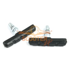 Колодки тормозные V-brake, 70мм*0°, резьбовые