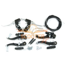 Тормоз V-brake алюминиевый + п/алюминиевые ручки +троса +колодки